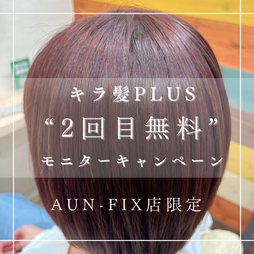 ⭐️aun-fix限定⭐️髪質改善キラ髪plusモニターキャンペーン